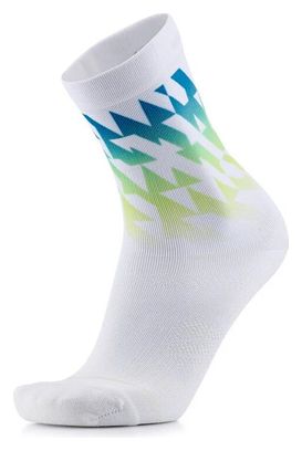Calzini Sidas Run Colors Geo Bianco/Verde/Blu