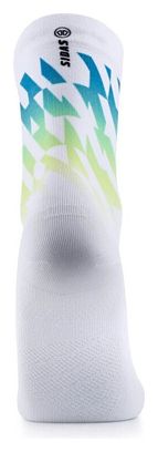 Calzini Sidas Run Colors Geo Bianco/Verde/Blu