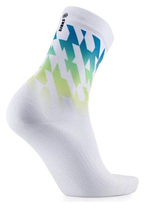 Calzini Sidas Run Colors Geo Bianco/Verde/Blu