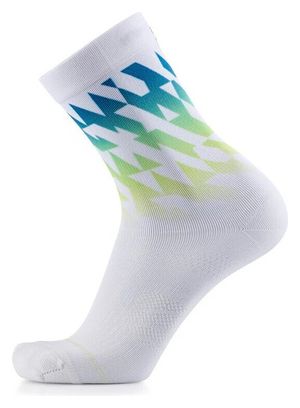 Calzini Sidas Run Colors Geo Bianco/Verde/Blu