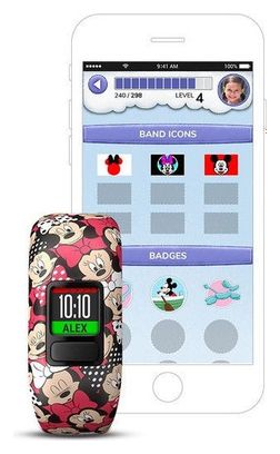 GARMIN Vivofit Junior 2 Disney Minnie - Bracelet d'activité - Mousse ajustable