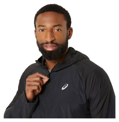 Asics Road Packable Windbreaker Jacket Black Homme