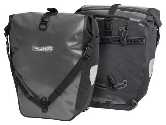 Ortlieb Back-Roller Classic Quick-Lock2.1 Coppia di borsa da bici 40 L Asphalt Grey Black