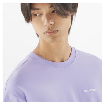 T-shirt manches courtes Salomon Chest Logo RX Violet Homme