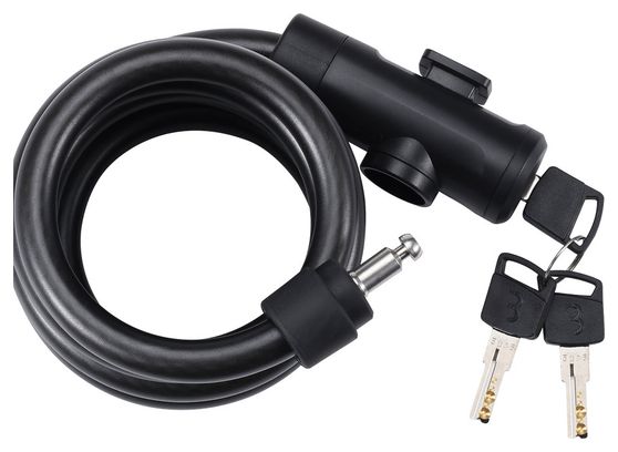 BBB KeyGuard Kabel 12 x 1800 mm (mit Halterung) Schwarz