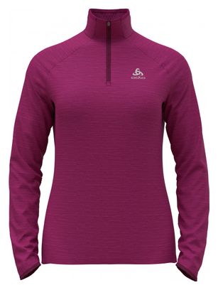 Pull Thermique 1/2 Zip Odlo Run Easy Warm Rose Femme