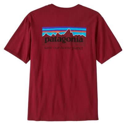 T-Shirt Patagonia P-6 Mission Organic Rouge