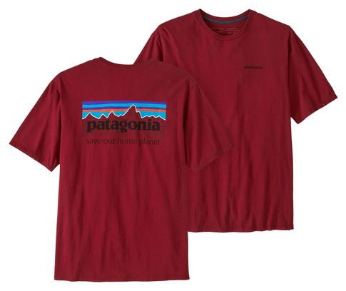 T-Shirt Patagonia P-6 Mission Organic Rouge