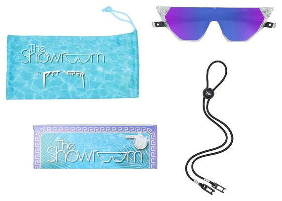 Paire de Lunettes Pit Viper The Quartz Showroom Pailletté Argent/Rose