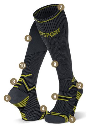 BV Sport Trail Compression Socks Grey