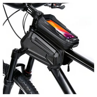 1.2L Black Bike Frame Bag with Touch Phone Holder WILD MAN