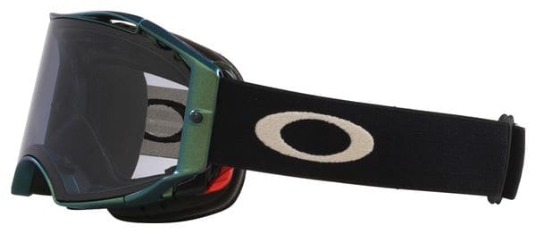 Oakley Airbrake MTB Goggle Black Green / Light Grey / Ref : OO7107-27