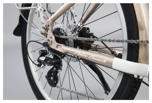 T-Bird Elektro-Stadtfahrrad Palm Beach Shimano Altus 8s Weiß 2019