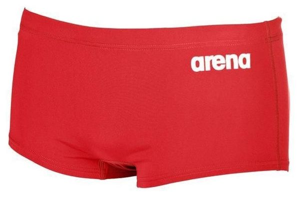 Arena Solid Squared Short - Red White - Boxer Natation Homme
