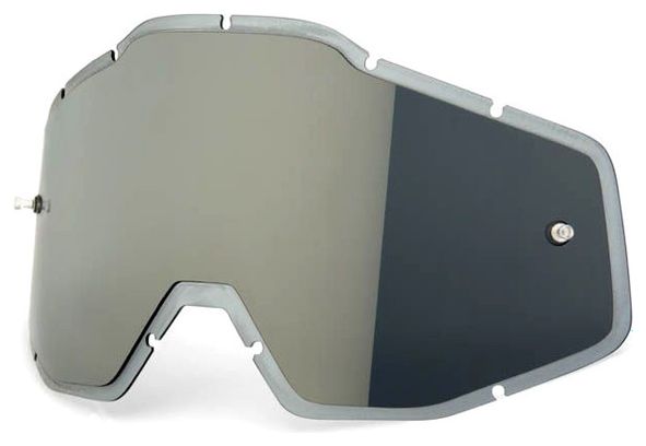 100% RACECRAFT, ACCURI and STRATA Anti Fog Lenses - Silver Mirror