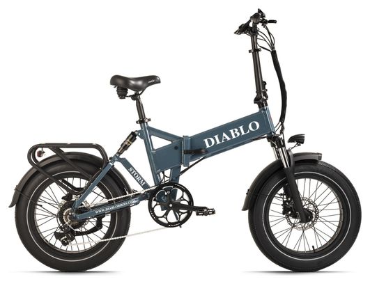 Vélo électrique pliant compact 20  Storm Bleu Diablo Bikes