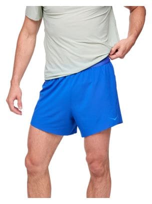 Pantalón Corto Hoka Glide 5in Slip Azul Hombre