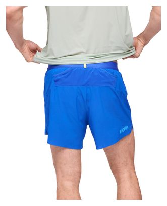 Pantalón Corto Hoka Glide 5in Slip Azul Hombre