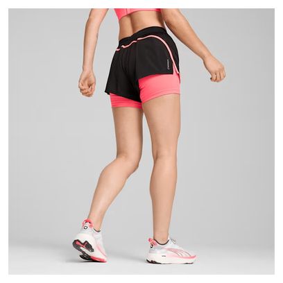 Pantalones cortos Puma Run Favorite Velocity 2 en1 Negro / Rosa Mujer