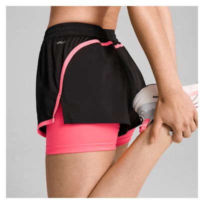 Pantalones cortos Puma Run Favorite Velocity 2 en1 Negro / Rosa Mujer