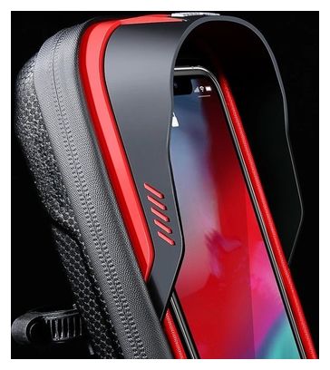 Sacoche de guidon vélo WILD MAN avec porte-téléphone tactile bleue