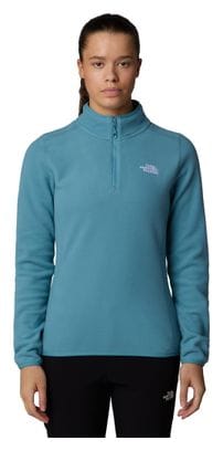 The North Face Women's 100 Glacier 1/4 Zip Blue Fleec