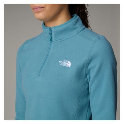 The North Face Women's 100 Glacier 1/4 Zip Blue Polare