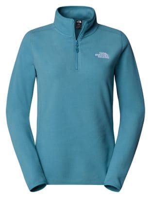 The North Face Women's 100 Glacier 1/4 Zip Blue Polare