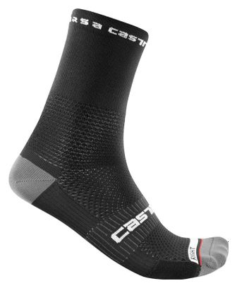 Par de calcetines Castelli Rosso Corsa Pro 15 negro