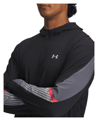 Heren Under Armour Velociti Storm Hooded Jacket Zwart