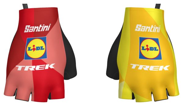 Korte handschoenen Santini Team Lidl-Trek 2026 Geel