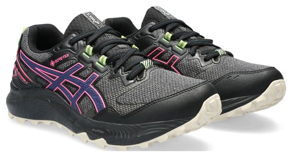 Chaussures Trail Asics Gel Sonoma 7 GTX Noir Bleu Rose Femme