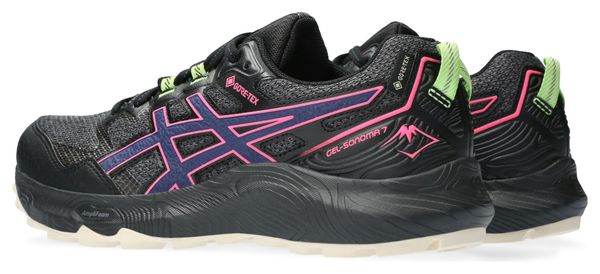 Asics Gel Sonoma 7 GTX Trailrunning-Schuhe Schwarz Blau Rosa Damen