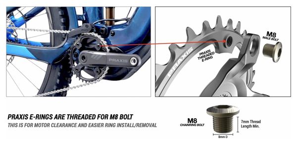 Praxis E-Ring 104BCD Narrow Wide Steel 10/11 and 12V chainrings