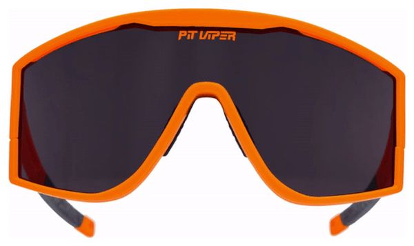 Ein Paar Pit Viper The Factory Team Try Hard Brillen Orange/Schwarz