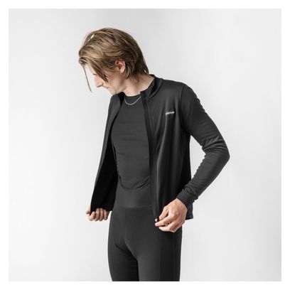 Langarmtrikot GripGrab Gravelin Merinotech Thermal Schwarz