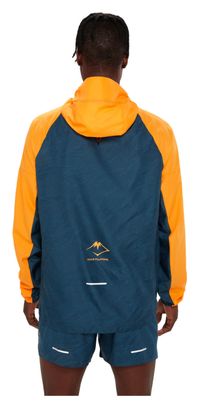 Veste coupe-vent Asics Fujitrail Packable Orange Bleu Homme
