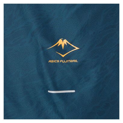 Asics Fujitrail Packable Wind Jacket Orange Blau