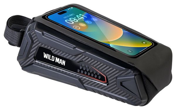 Bike frame bag with phone holder 1L black WILD MAN