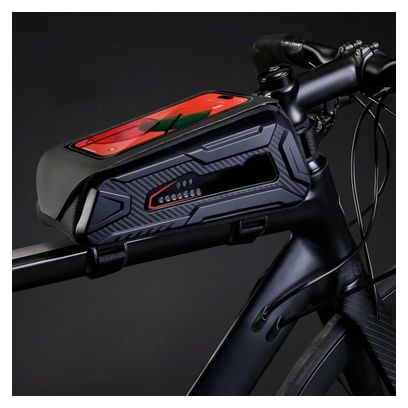 Bike frame bag with phone holder 1L black WILD MAN
