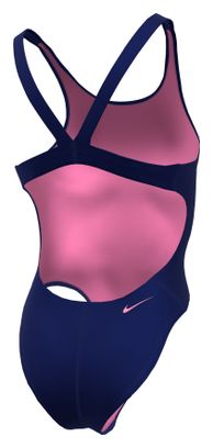 Costume da bagno Nike Swim Logo Graphic Pebble Fastback blu da donna