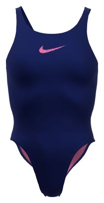 Costume da bagno Nike Swim Logo Graphic Pebble Fastback blu da donna