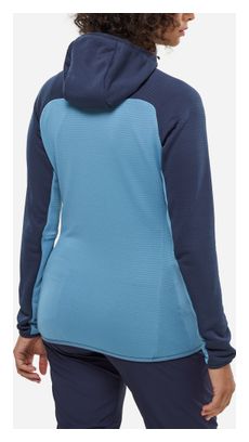 Sudadera polar Millet Fusion Grid Hoodie azul para mujer