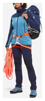 Sudadera polar Millet Fusion Grid Hoodie azul para mujer