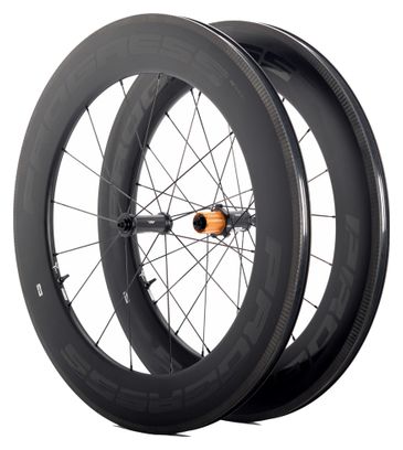 Paire de roues Progress Space Boyau Noir | 9x100/9x130 mm | Patins | Shimano HG