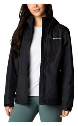 Chaqueta impermeable Columbia Pouring Adventure Negra Mujer