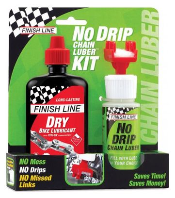 Finish Line Dry Lube 120ml Chain Lubricant + No Drip Chain Luber