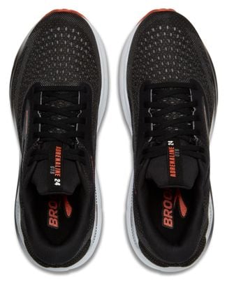 Brooks Adrenaline GTS 24 Hardloopschoenen Zwart/Grijs/Rood Heren