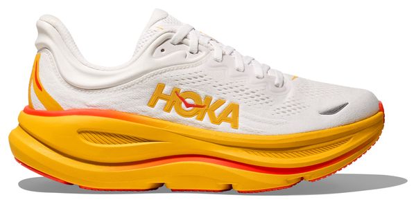 Hoka Bondi 9 Running Schuh Weiß/Gelb Damen