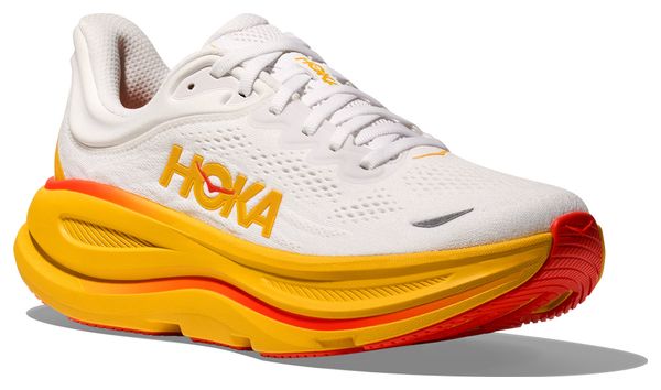 Hoka Bondi 9 Running Schuh Weiß/Gelb Damen